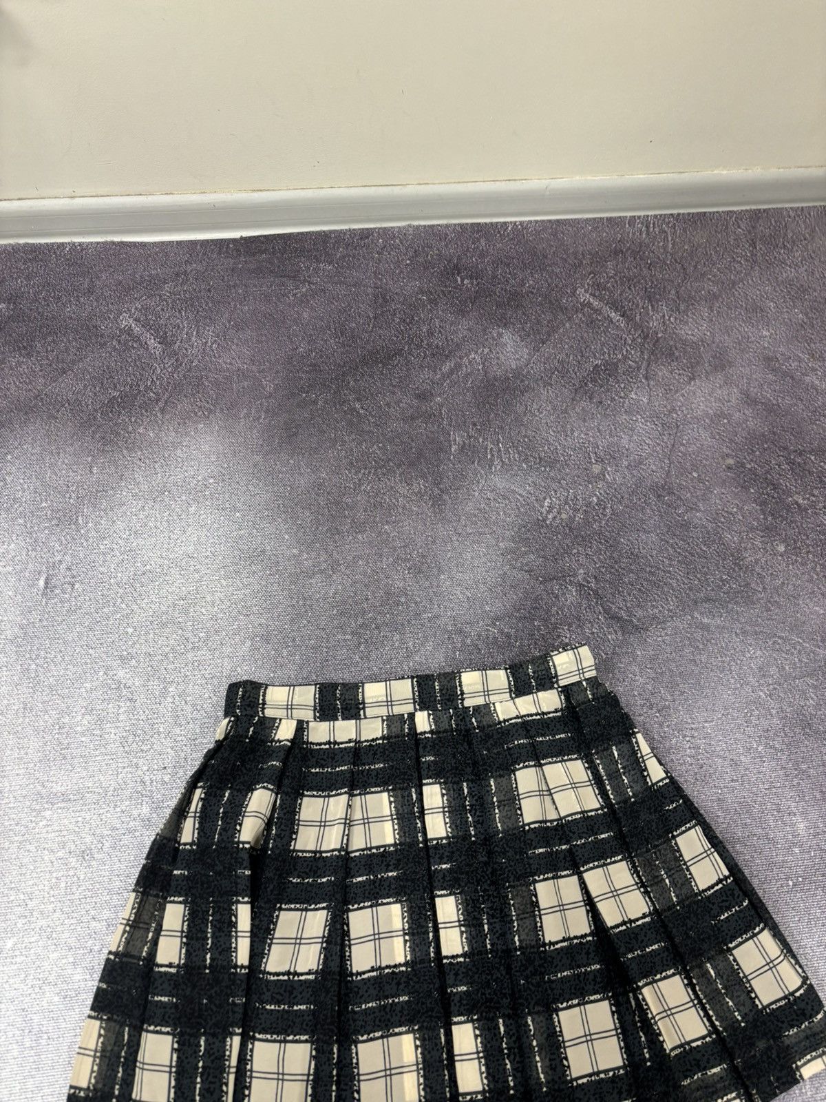 Diesel Diesel Black Beige Plaid Print Mini Skirt A-Line Snap Waist Size 28" / US 6 / IT 42 - 12 Thumbnail
