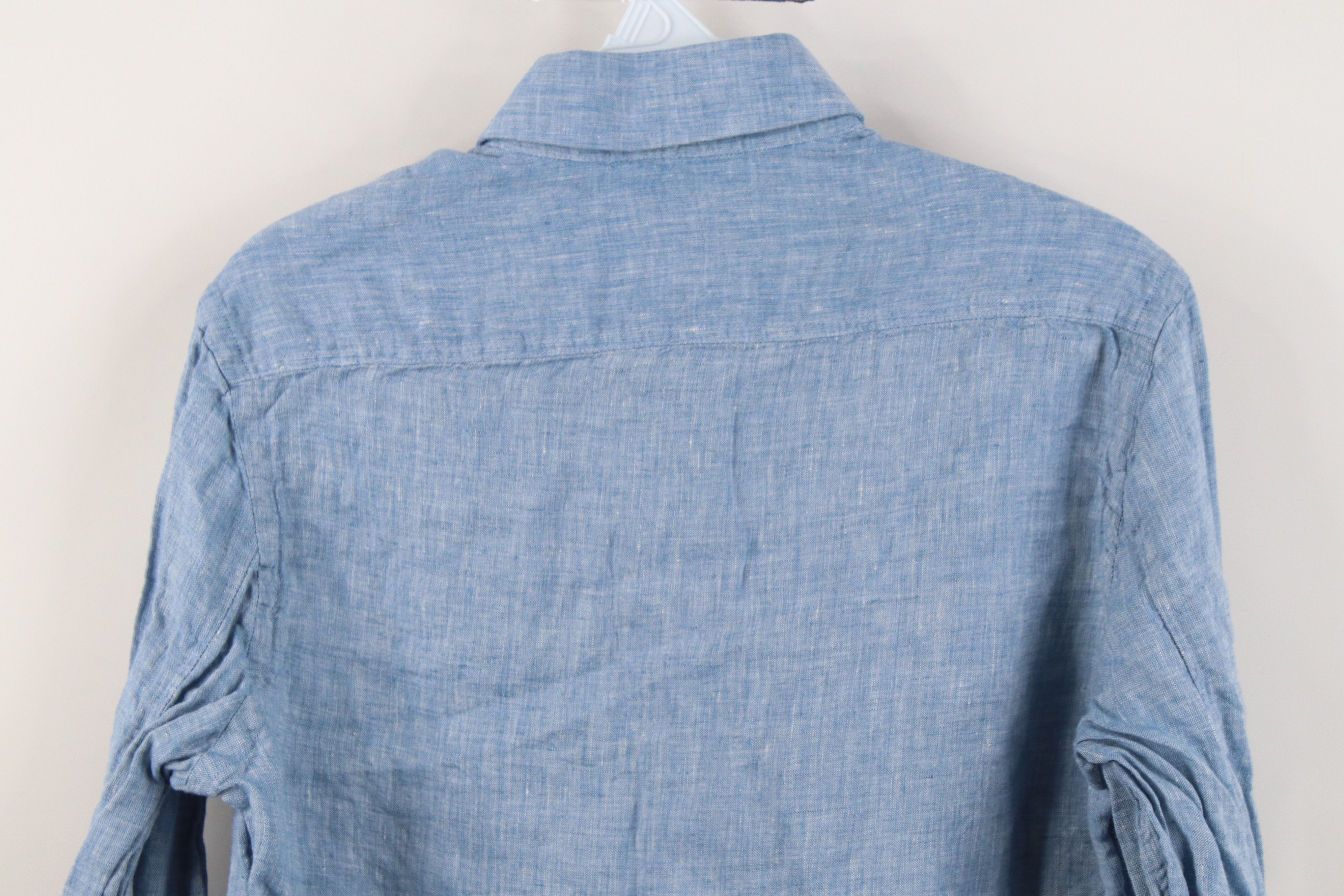Vintage Streetwear Baird McNutt Irish Linen Roll Cuff Button Shirt Size US S / EU 44-46 / 1 - 12 Thumbnail