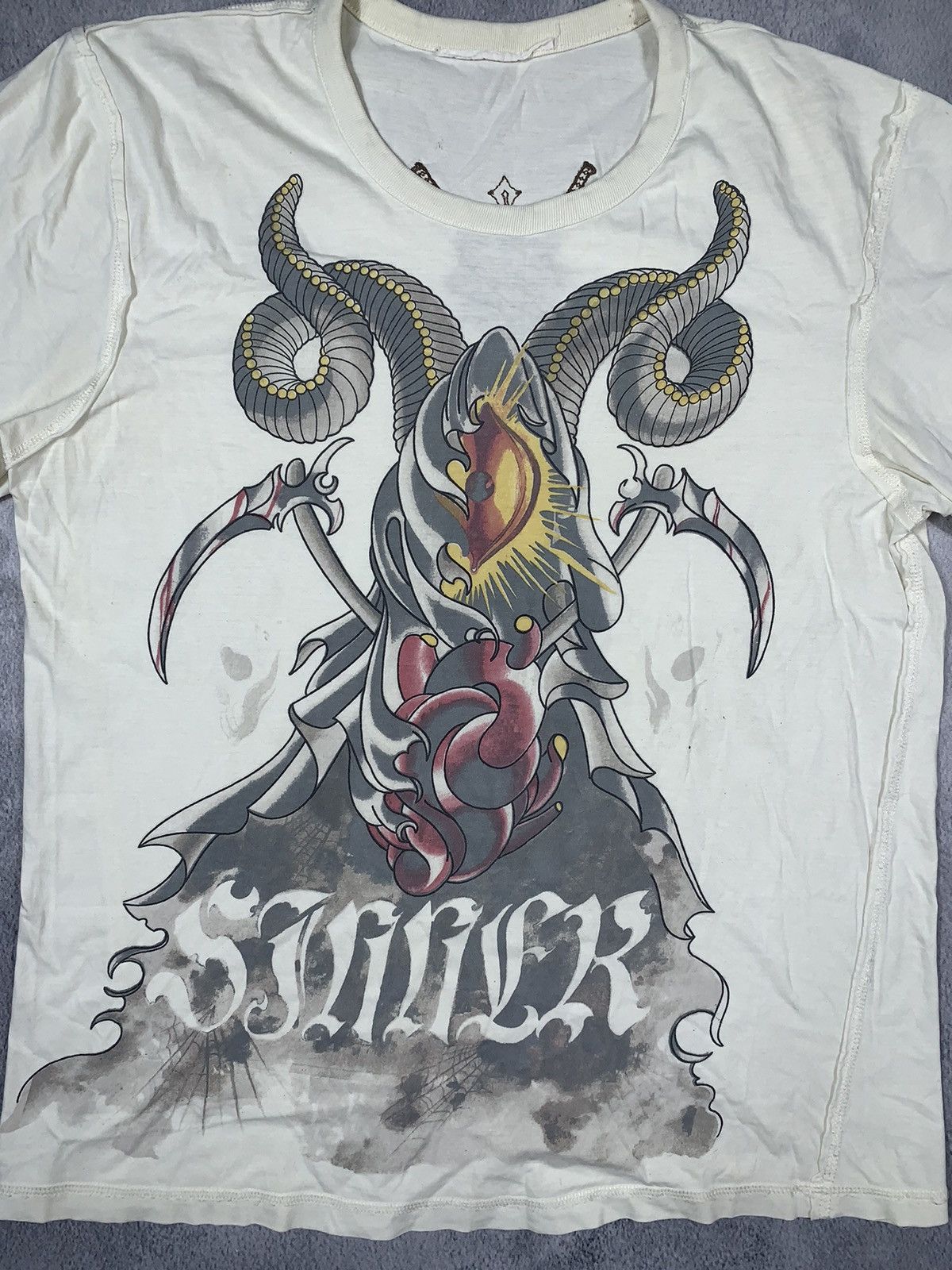 Japanese Brand × Vintage Vintage Y2k Devil Samurai Japanese tee big logo size L Size US L / EU 52-54 / 3 - 4 Thumbnail