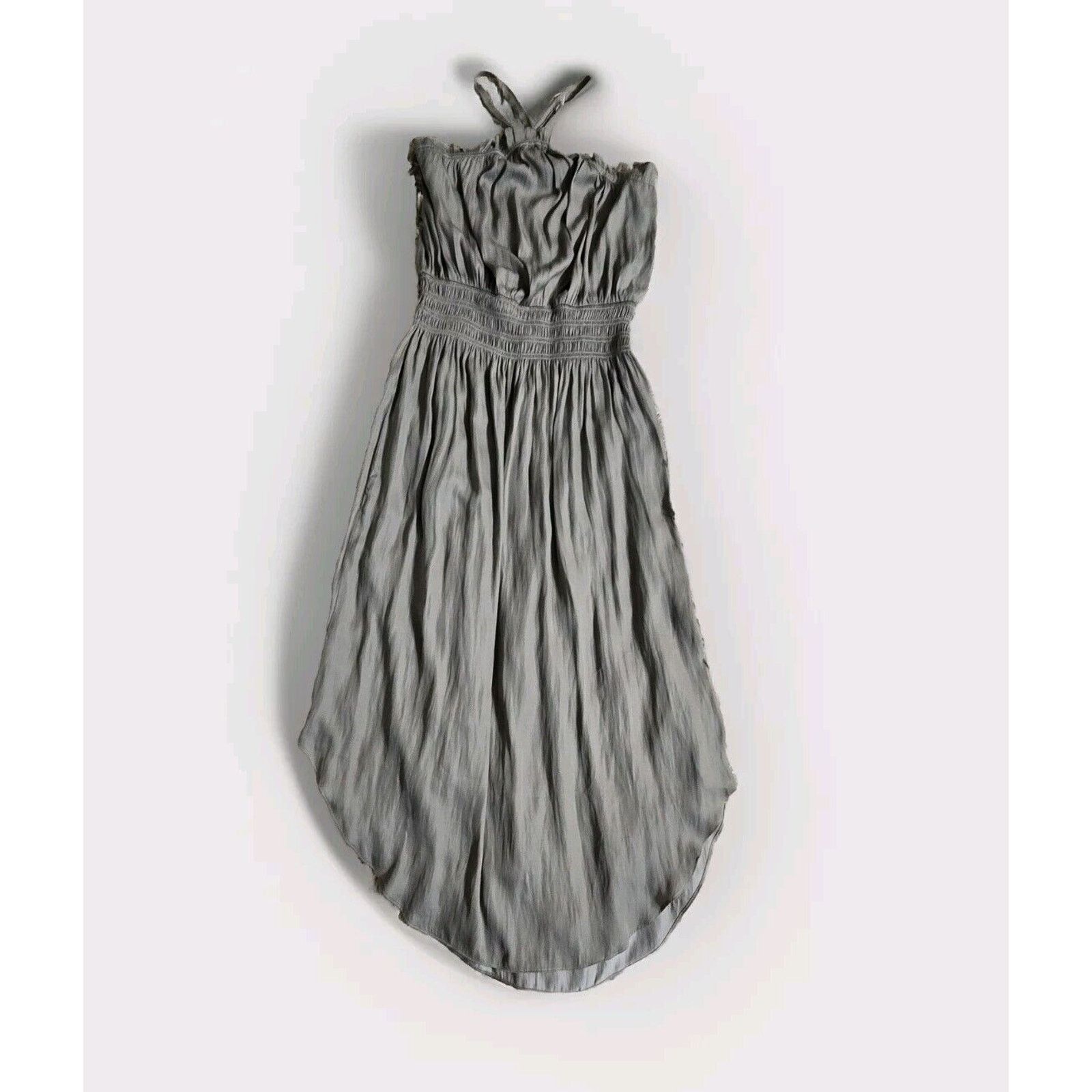 Other Muse Bohemian Flowy Midi Drape Dress Green High Neck Boho M Size M / US 6-8 / IT 42-44 - 2 Thumbnail