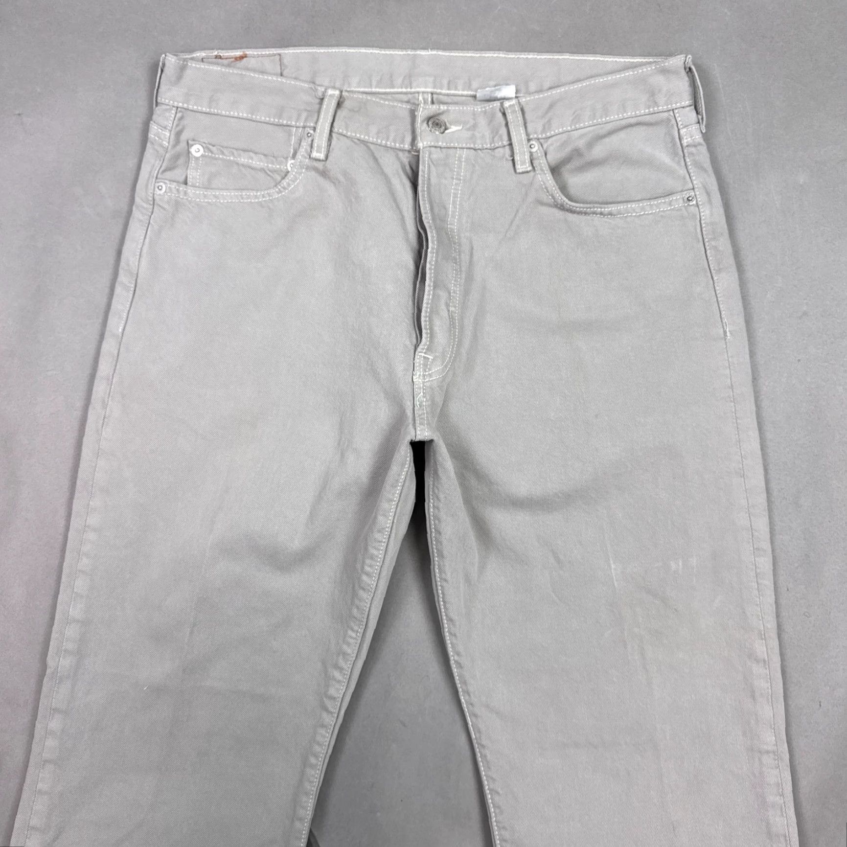Levi's Levi's 501 Jeans Mens 36x26 Gray Button Fly Denim Pants Work Chore Vintage 90s (Tag36x30) Size US 36 / EU 52 - 4 Thumbnail