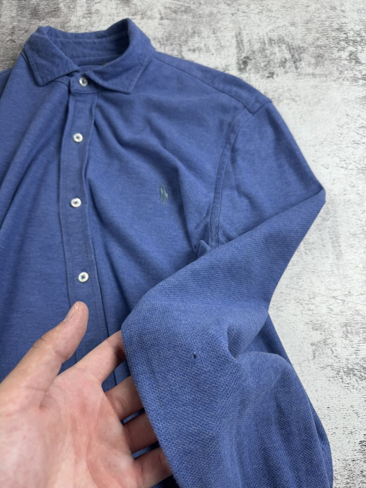 Polo Ralph Lauren Polo Ralph Lauren Knit Medium Basic Button Blue Oxford Classic LongSleeve Shirt Size US M / EU 48-50 / 2 - 8 Thumbnail