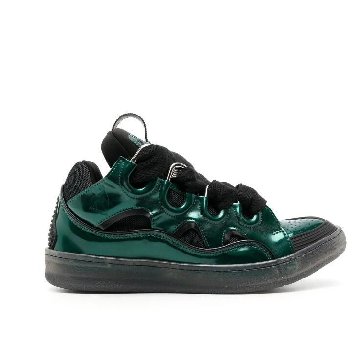 image of Ss23 Lanvin Curb Sneakers Green 42, Men's (Size 9)