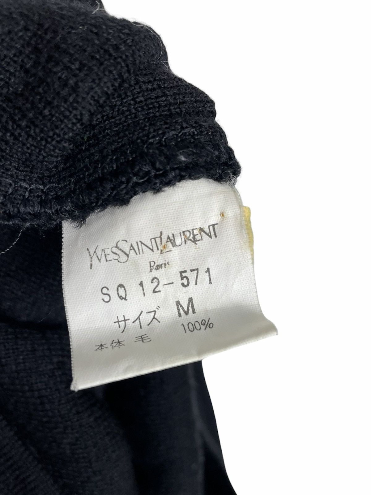 Saint Laurent Paris × Vintage × Yves Saint Laurent Vintage YSL Wool Knit Sweater Dress — 80s Japan Exclusive Size M / US 6-8 / IT 42-44 - 6 Thumbnail