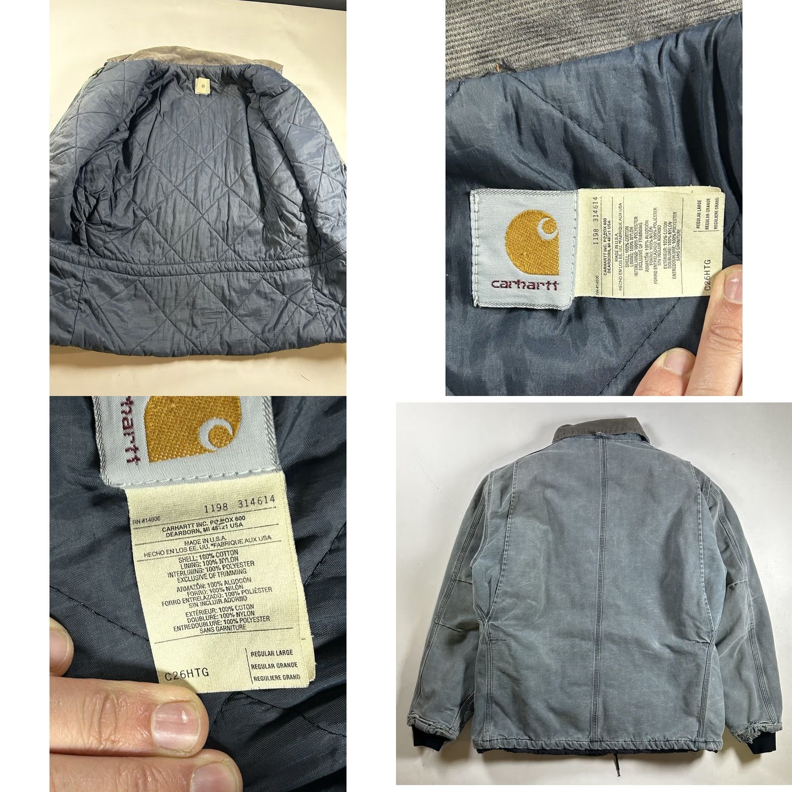 Carhartt VINTAGE Carhartt Jacket Arctic C26 HTG USA Green Large 1998 Workwear Casual Mens Regular Size US L / EU 52-54 / 3 - 10 Thumbnail