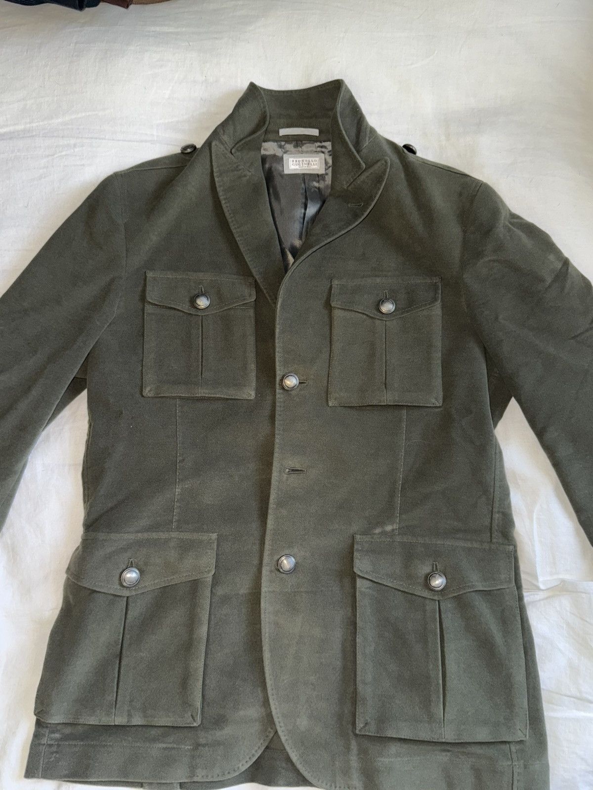 Brunello Cucinelli Brunello cucinelli green military style jacket Size US S / EU 44-46 / 1 - 2 Thumbnail