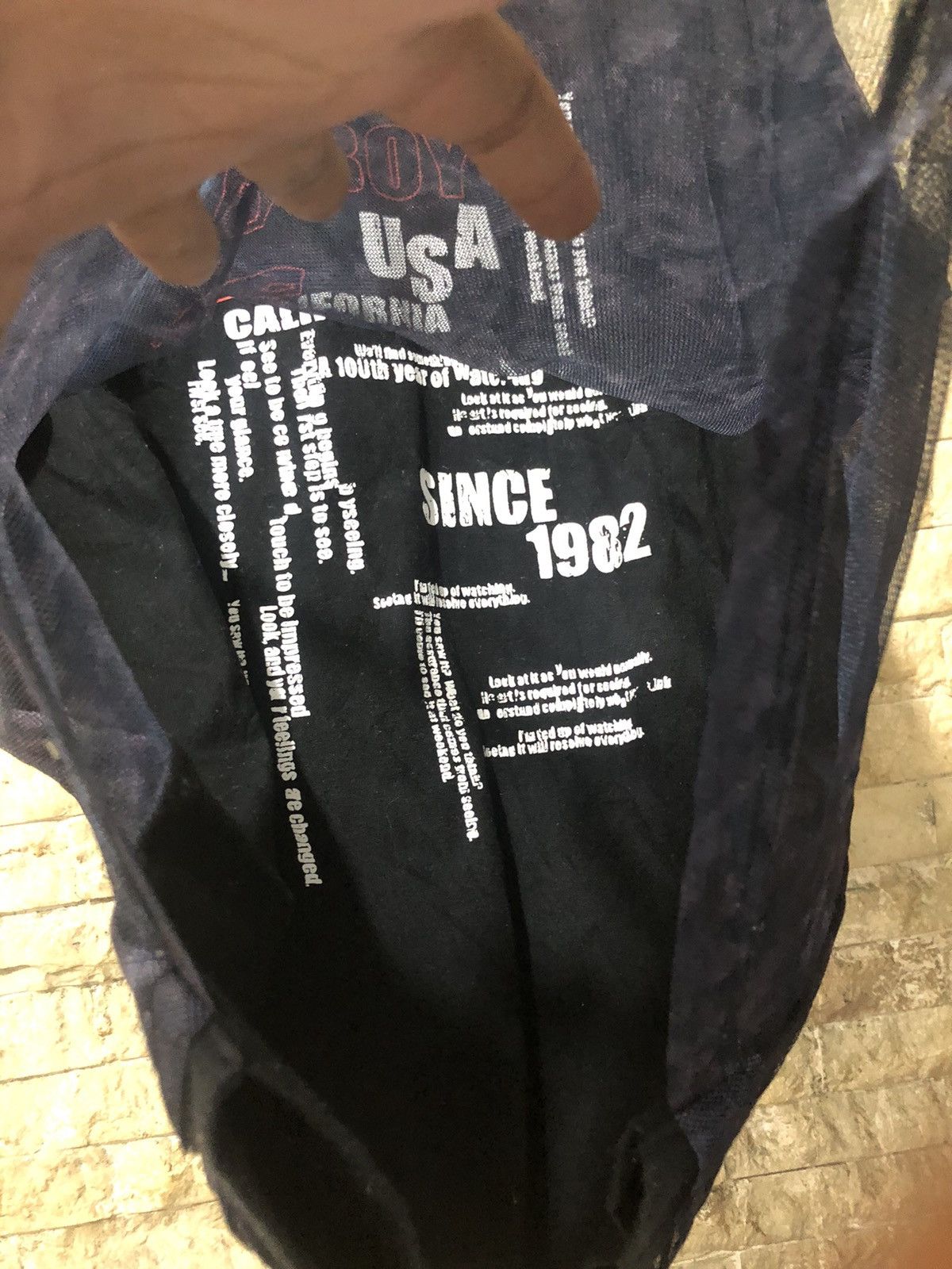 14th Addiction Y2K BadBoy Double Layer Mesh Poem Tee Size US L / EU 52-54 / 3 - 3 Thumbnail