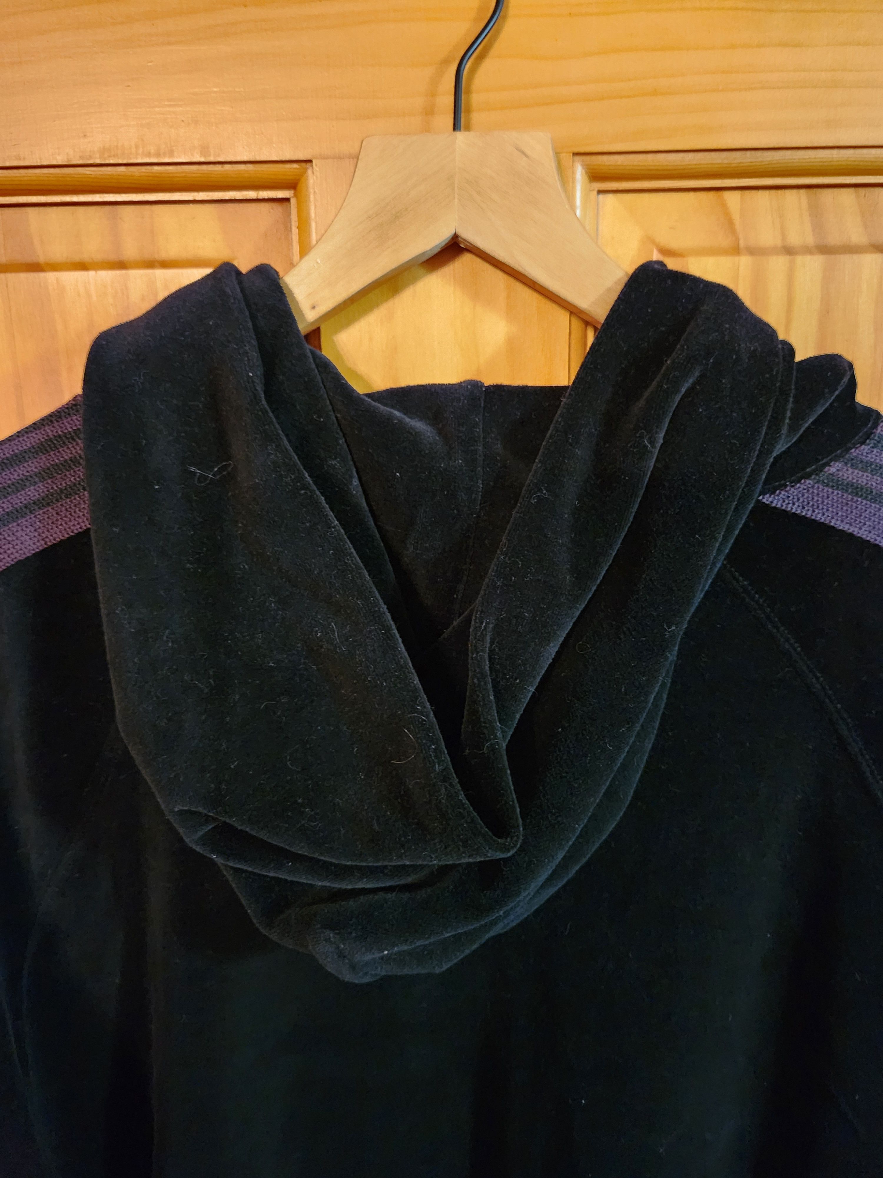 Needles Needles Velour Purple and Black Track Hoodie Size US L / EU 52-54 / 3 - 8 Thumbnail