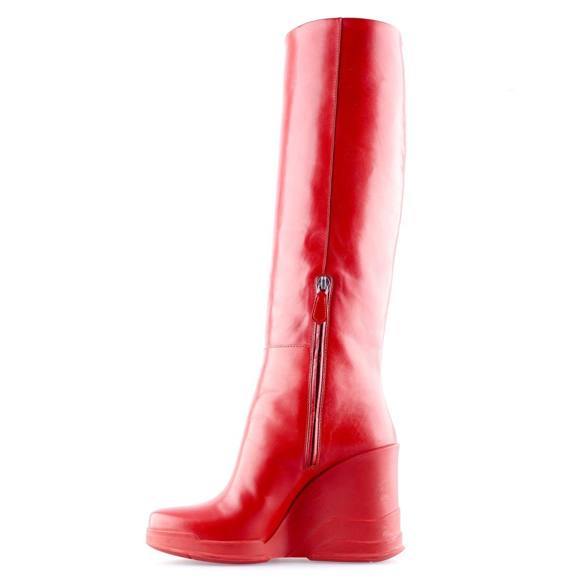 Prada PRADA Red Wedge Boots - Fall/Winter 2014 (EU 36) Size US 5 / IT 35 - 2 Thumbnail