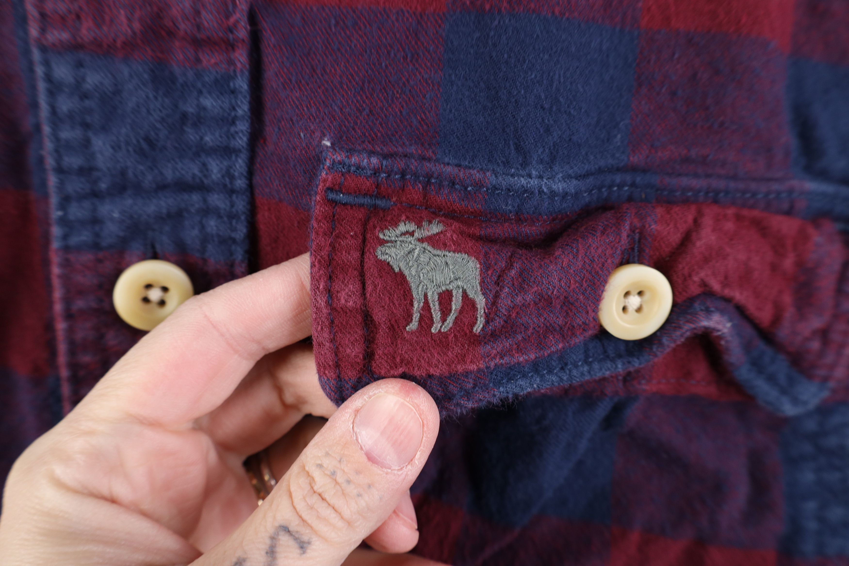 Abercrombie & Fitch Vintage 90s Y2K Abercrombie & Fitch Flannel Button Shirt Size US XL / EU 56 / 4 - 4 Thumbnail