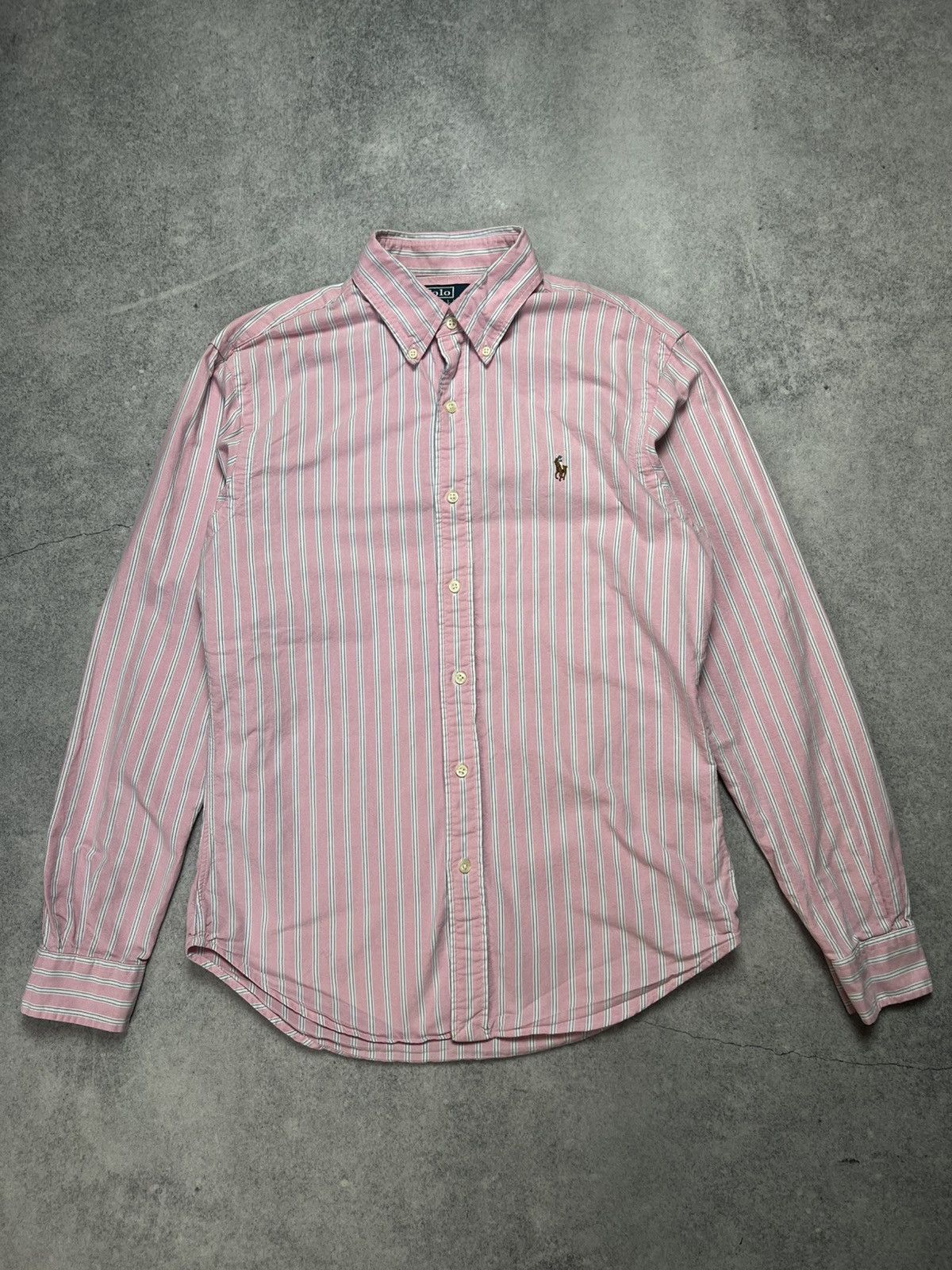 Ralph Lauren Vintage Polo Ralph Lauren Pink Distressed Y2K Shirt Size US M / EU 48-50 / 2 - 1 Thumbnail