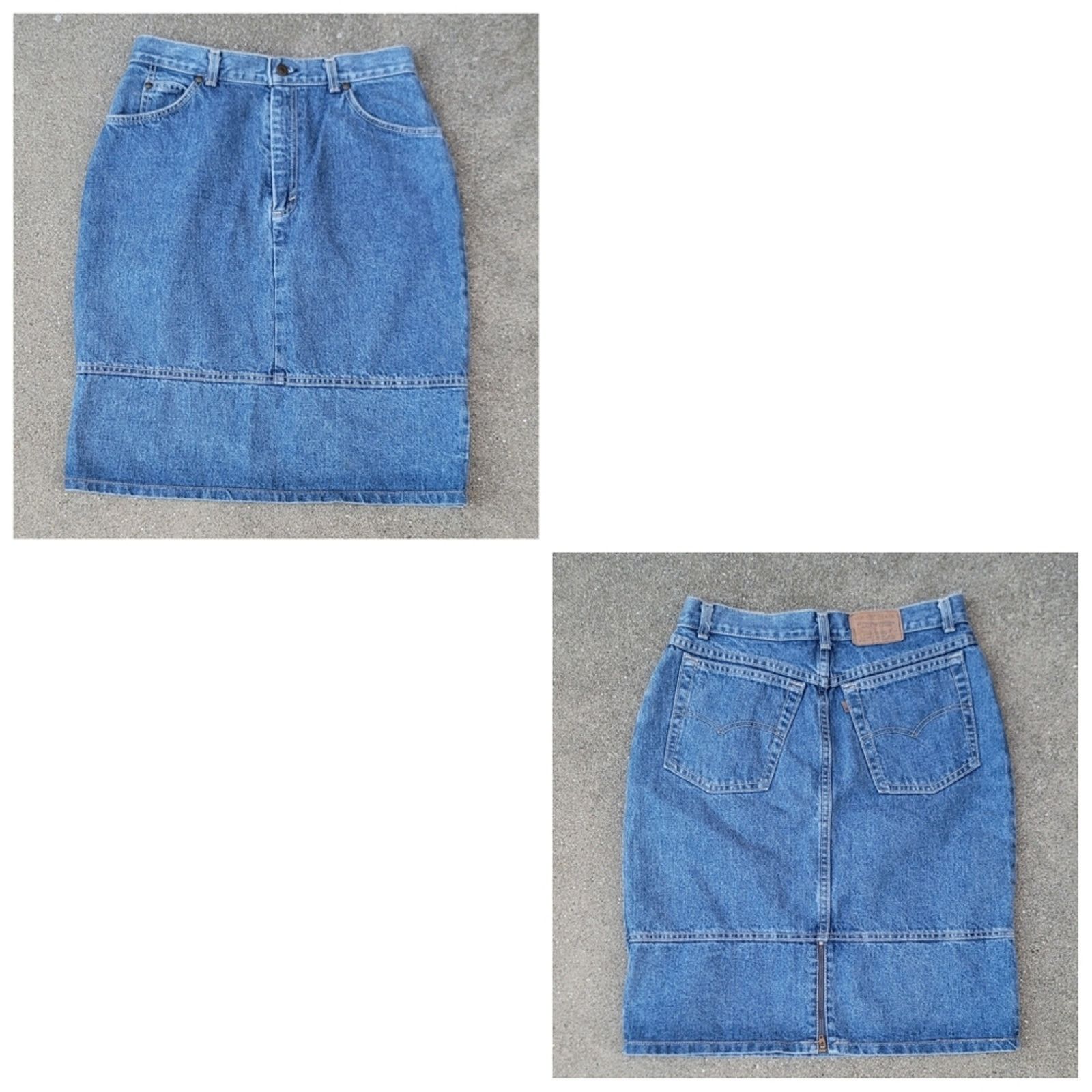 Levi's Vtg Levi's Fitted Midi Denim Skirt Size 28" / US 6 / IT 42 - 1 Thumbnail