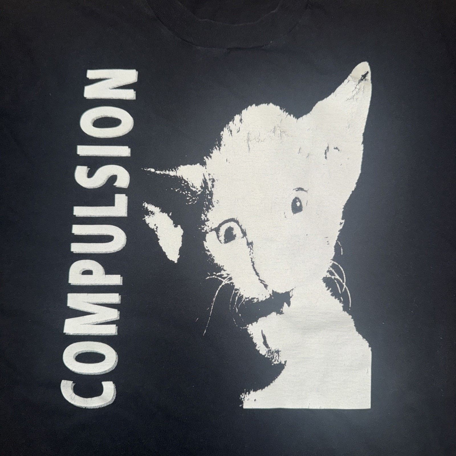 Band Tees × Vintage Vintage Screen Stars Compulsion T-Shirt Black 22x28 XL Size US XL / EU 56 / 4 - 2 Thumbnail