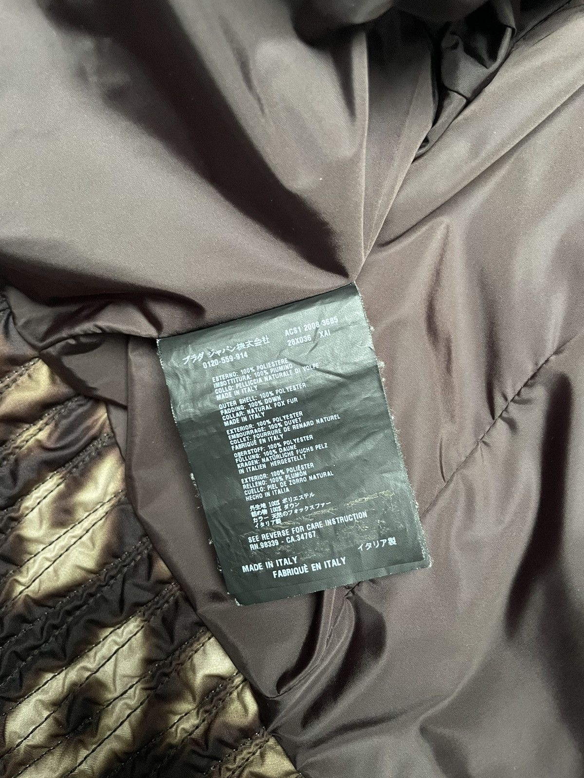 Prada 2000's Prada Leopard Fur Neck Down Jacket Size M / US 6-8 / IT 42-44 - 8 Thumbnail