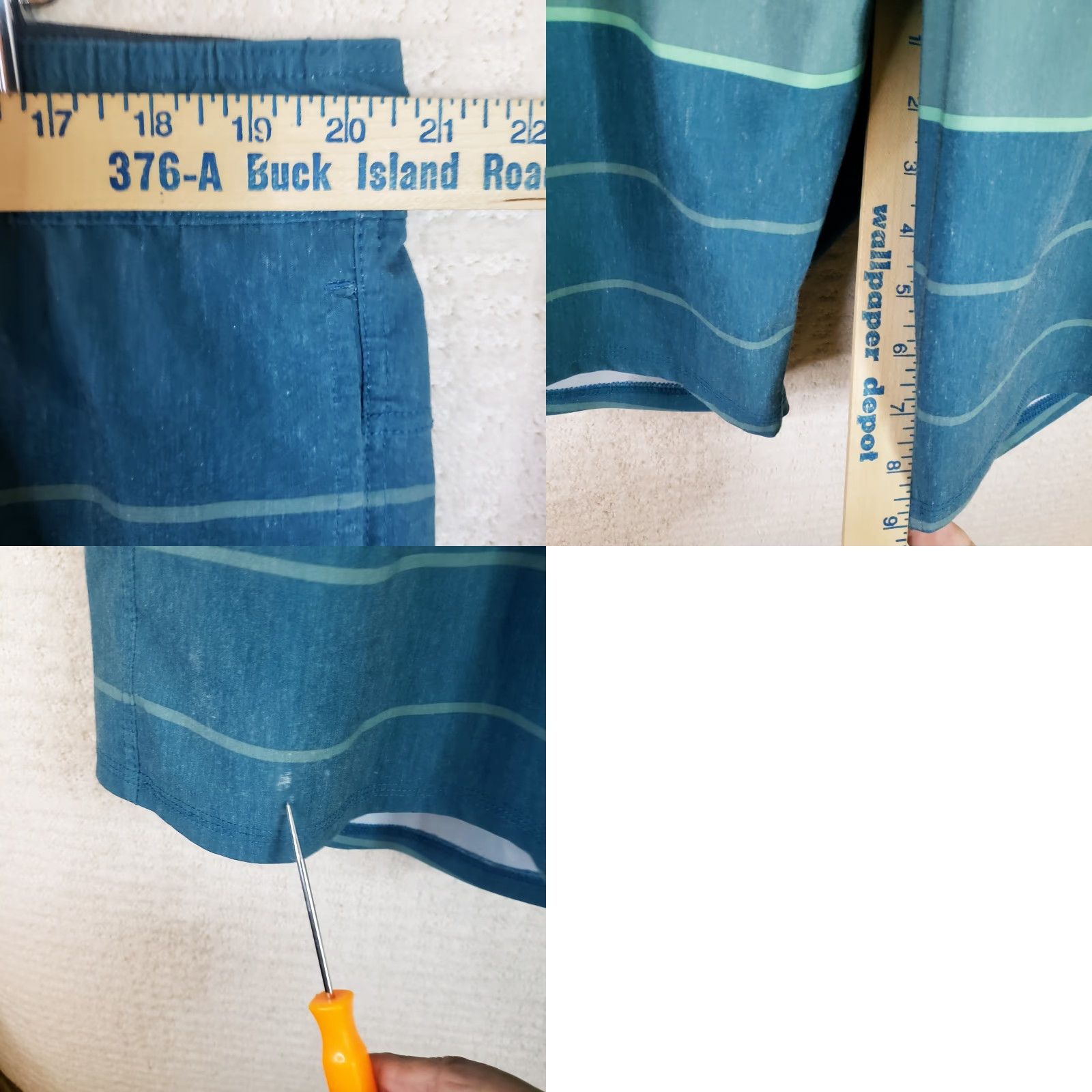Hang Ten VINTAGE Hang Ten Striped Swim Trunks? Size US 39 - 10 Thumbnail