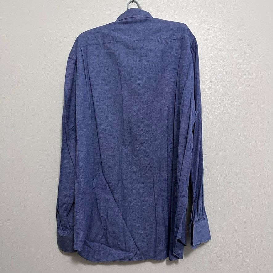 Salvatore Ferragamo Ferragamo blue textured long sleeve button down size L Size US L / EU 52-54 / 3 - 3 Thumbnail