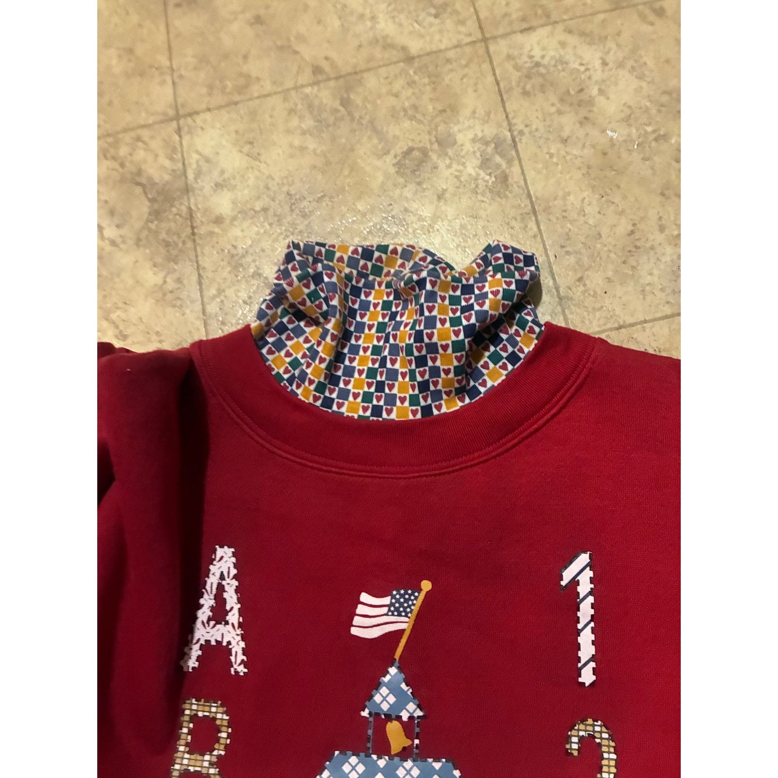 Other Vintage Red Teacher Sweatshirt ABC 123 Ashley Hill Medium Size M / US 6-8 / IT 42-44 - 2 Thumbnail