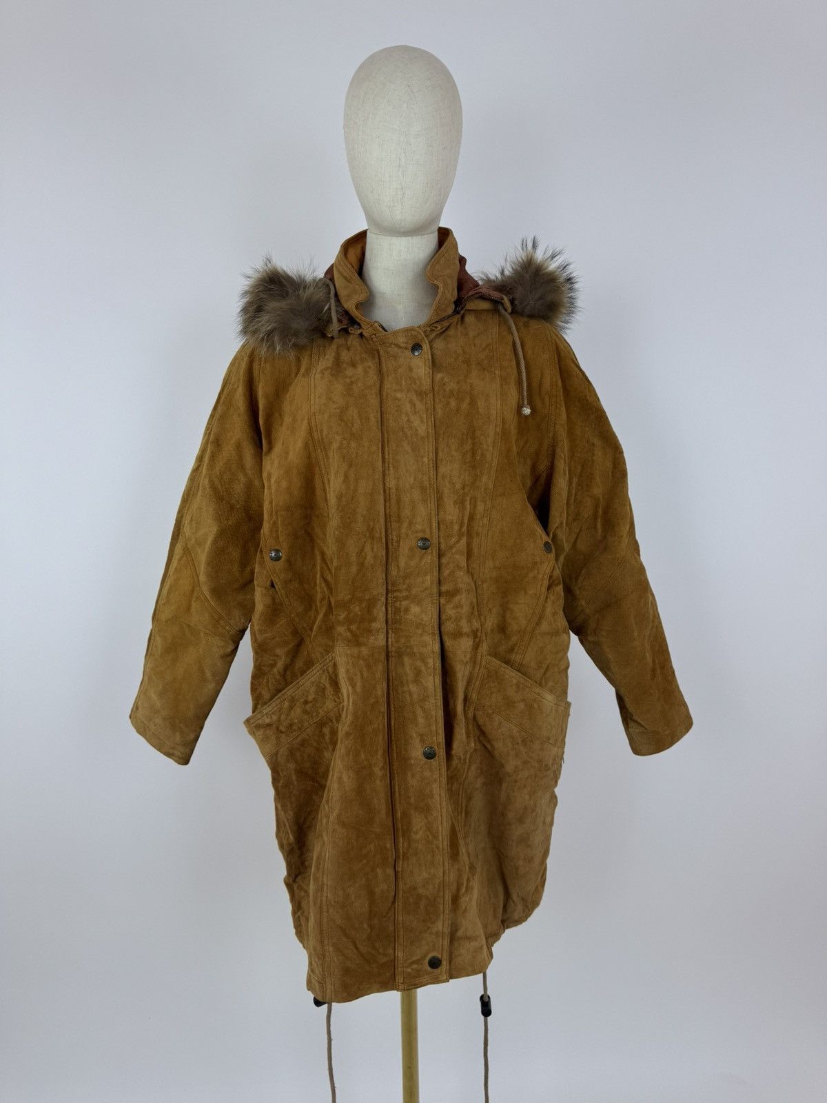JOFAMA Jofama Vintage Leather Parka Jacket Fur Trim Womens Size 40 Size M / US 6-8 / IT 42-44 - 2 Thumbnail