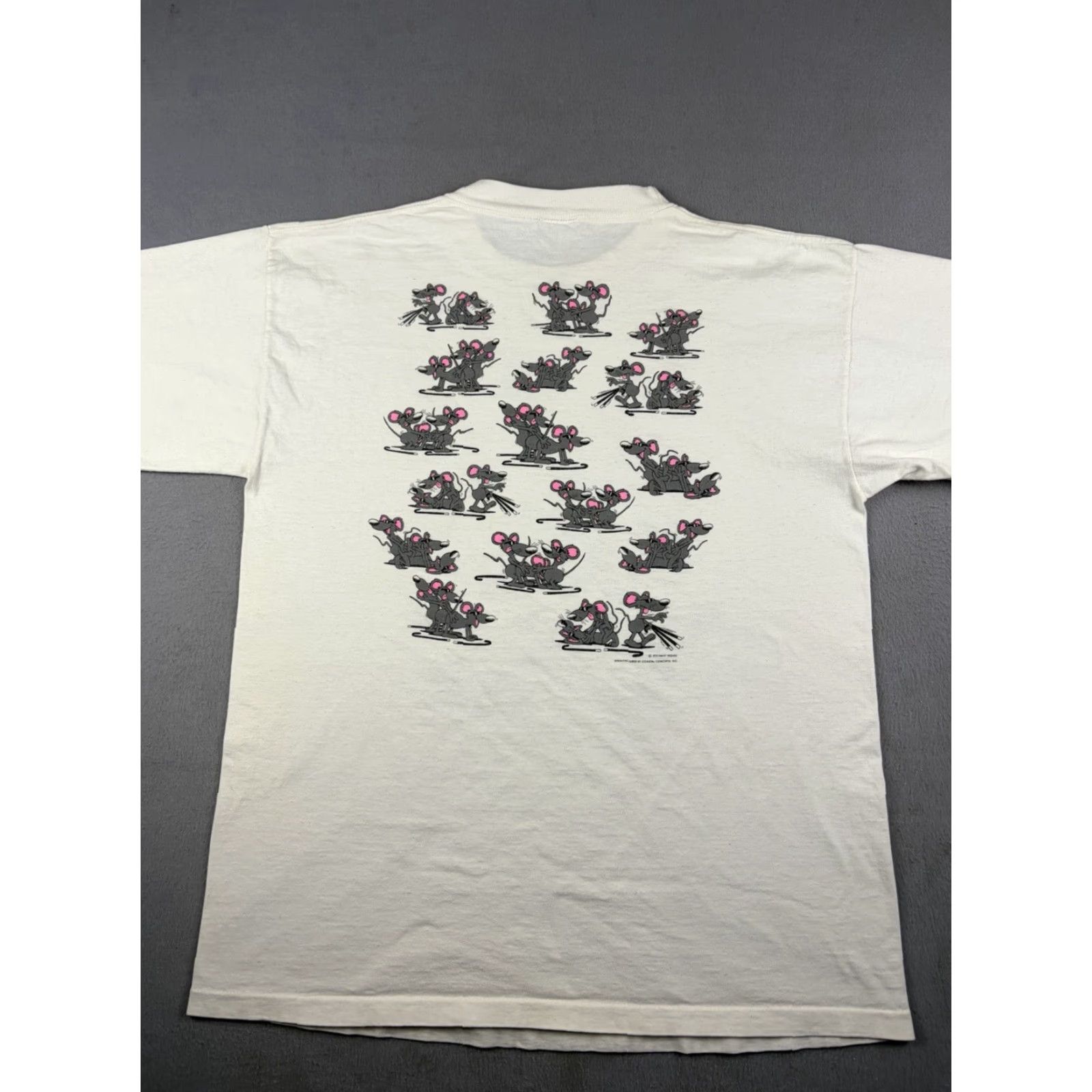 Vintage VINTAGE Three Blind Mice T Shirt XL White Sex Positions Funny 90s Men Short Sleeve Crew Neck Cotton Graphic Print T-Shirt Size US XL / EU 56 / 4 - 6 Thumbnail