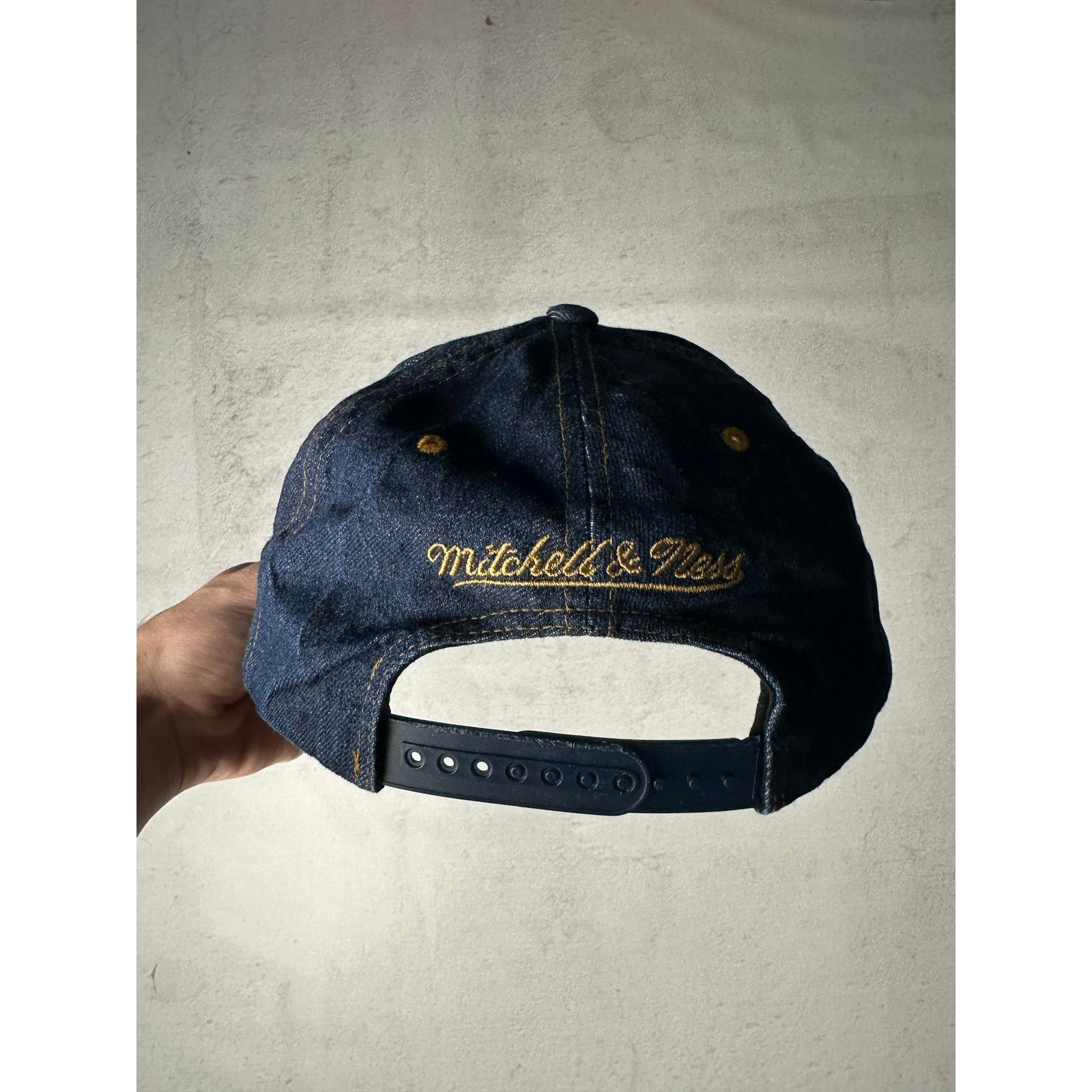 NBA Vintage NBA Brooklyn Nets Denim Snap Back Hat - OSFA Size ONE SIZE - 2 Thumbnail