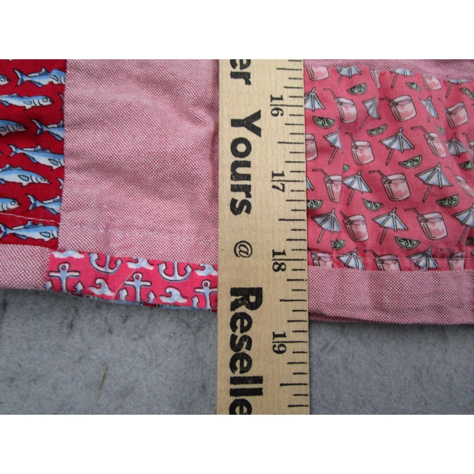 Vineyard Vines Vineyard Vines Shorts Mens 33 Pink Patchwork Madras Anchors Fish Whales Size US 33 - 7 Thumbnail