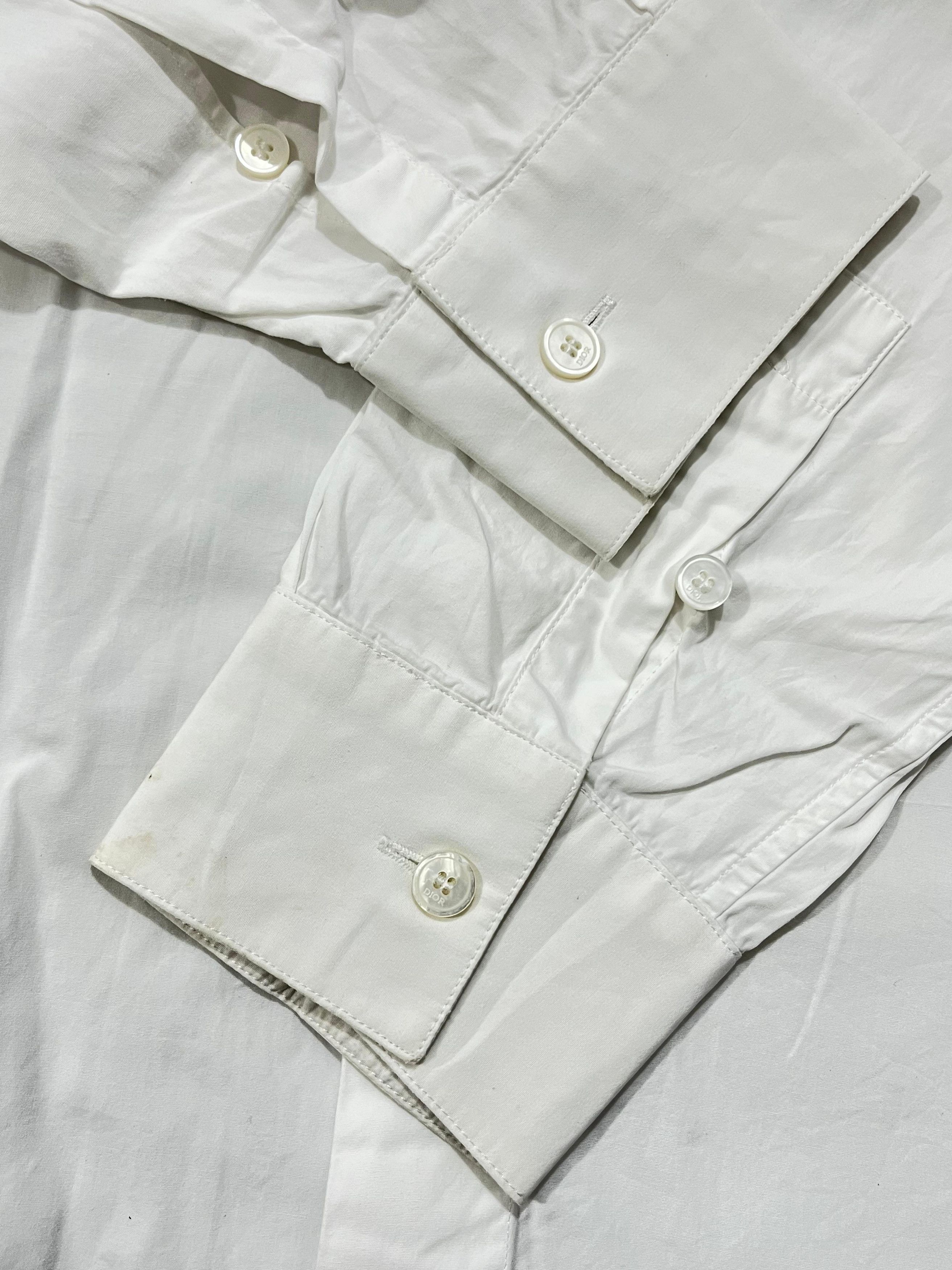 Dior Dior Uniforme Men Button up White Shirt Size US S / EU 44-46 / 1 - 5 Thumbnail