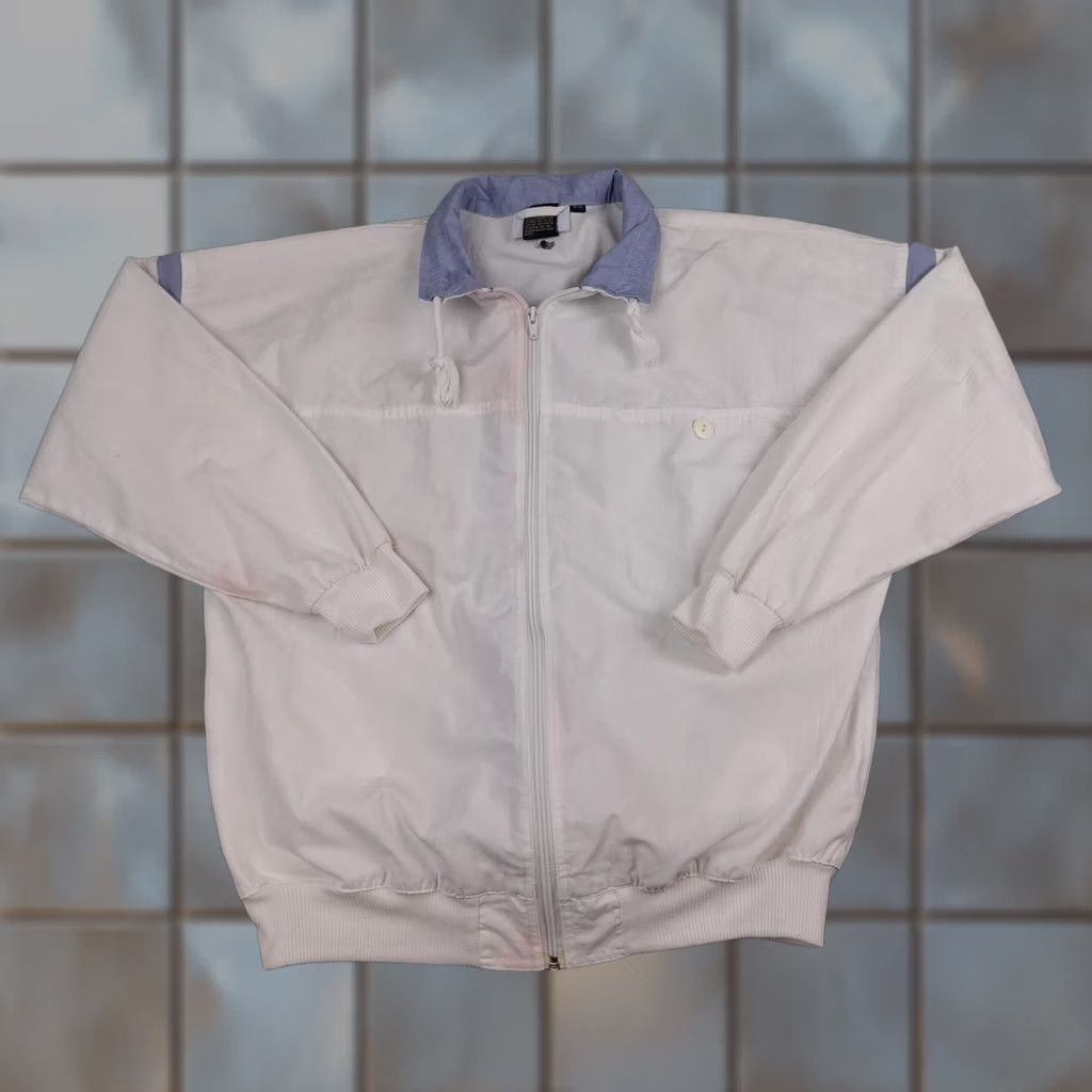 Vintage VINTAGE JP Sport Jacket Womens Large White Chambray Collar Windbreaker 80s Zip Size L / US 10 / IT 46 - 1 Thumbnail