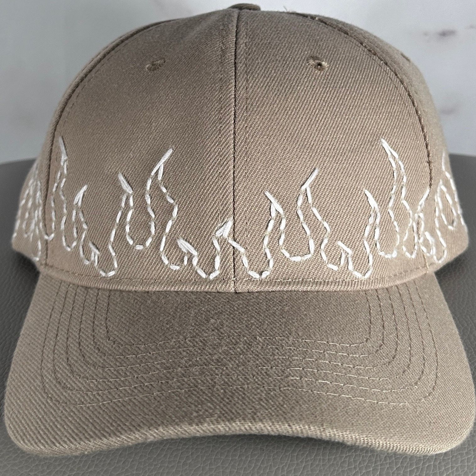 Other Tan Flame Strapback Hat Size ONE SIZE - 2 Thumbnail