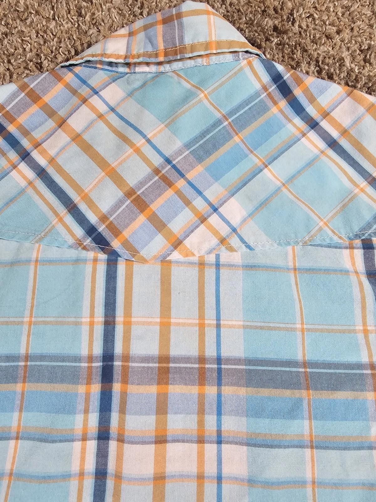 Old Navy Old Navy Blue Button Up Short Sleeve Boy L Pearl Snap Pocket Size US L / EU 52-54 / 3 - 7 Thumbnail