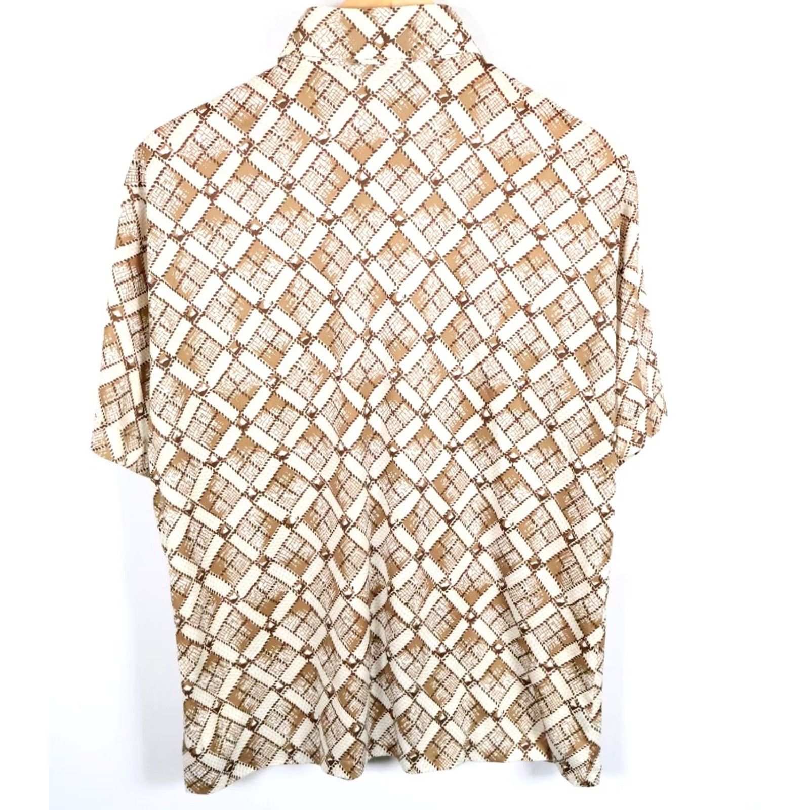 Etro VINTAGE Donegal Shirt Mens XL Button-Up Geometric 70s Brown Size US L / EU 52-54 / 3 - 2 Thumbnail