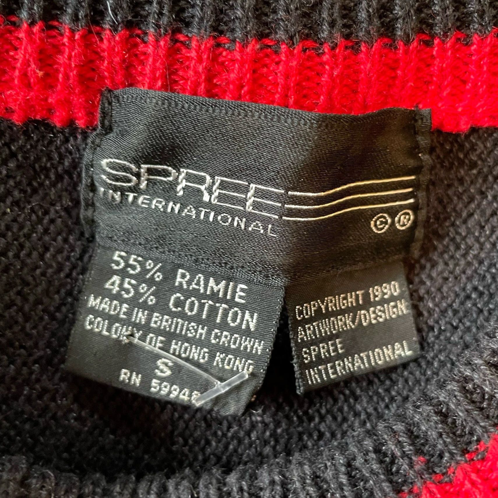 Vintage VTG 1990 Spree International Sweater Womens S appliqué abstract animals Cosby Size S / US 4 / IT 40 - 4 Thumbnail