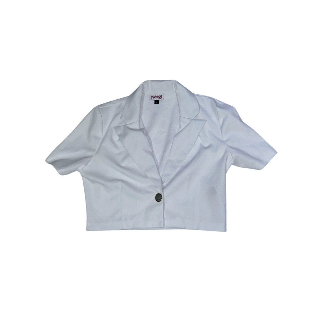 Other White Cropped Blazer Medium Stretchy Size M / US 6-8 / IT 42-44 - 1 Thumbnail