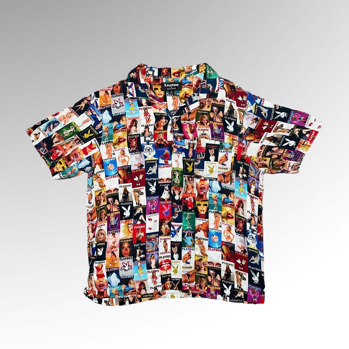 Pacsun Playboy Cover Collage Camp Collar Shirt 🐰 Grailed