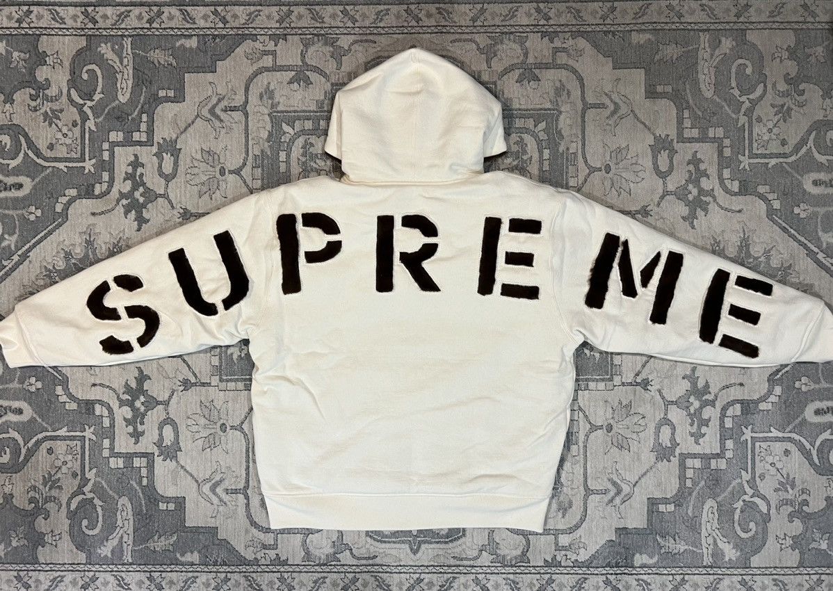 Supreme Supreme Faux Fur lined zip up hooded sweatshirt | Grailed