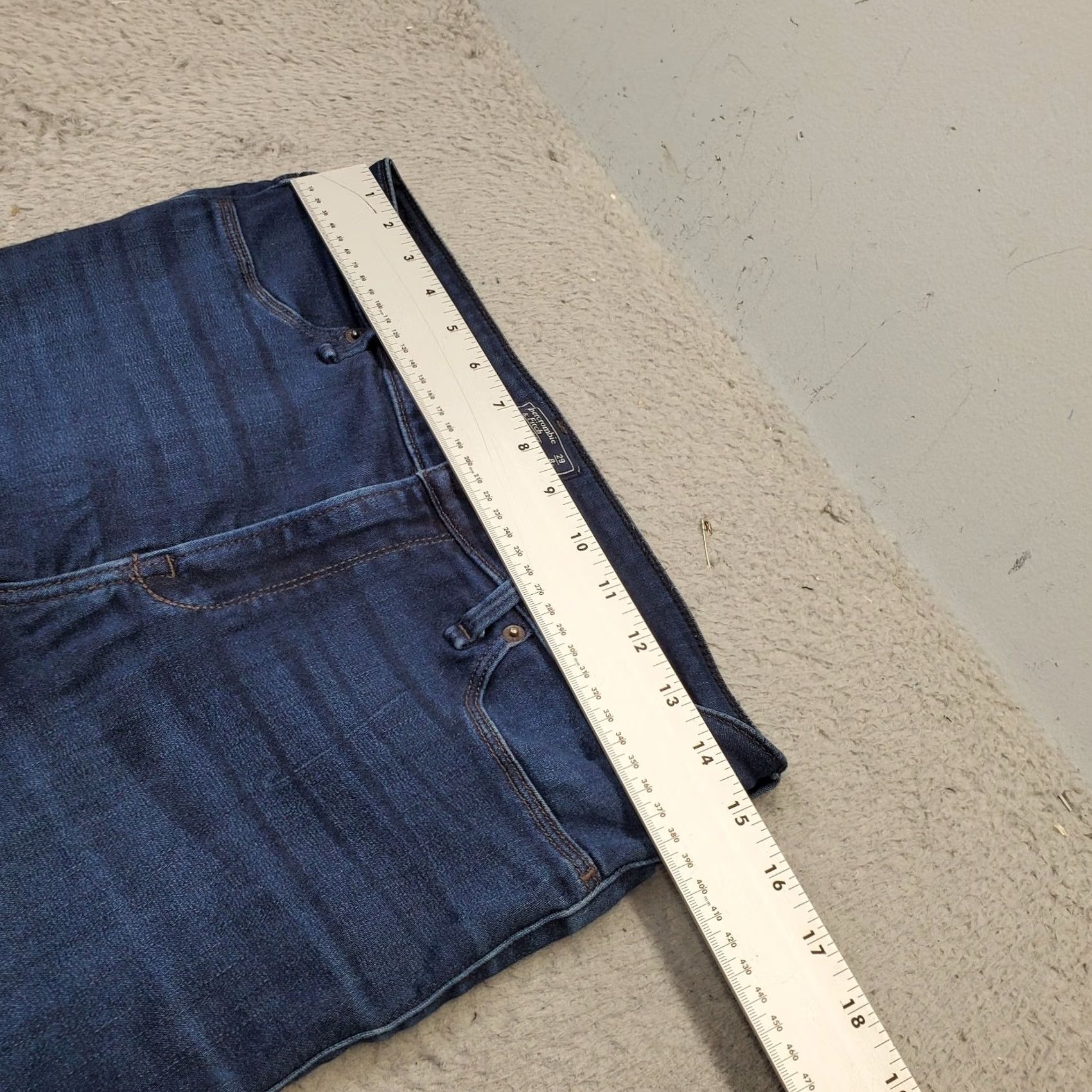 Abercrombie & Fitch Abercrombie & Fitch Womens Jeans 29/8 Blue Denim Harper Low Rise Stretch Skinny Regular Size 8 WW Men? Size 30" / US 8 / IT 44 - 3 Thumbnail