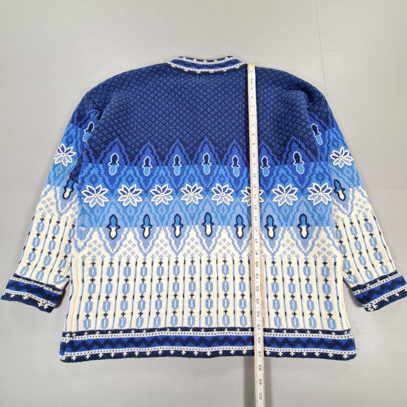 Vintage VINTAGE vrikke Cardigan Womens L Blue Kofte Wool Knit Norway Irene Haugland Zahl Size L / US 10 / IT 46 - 6 Thumbnail