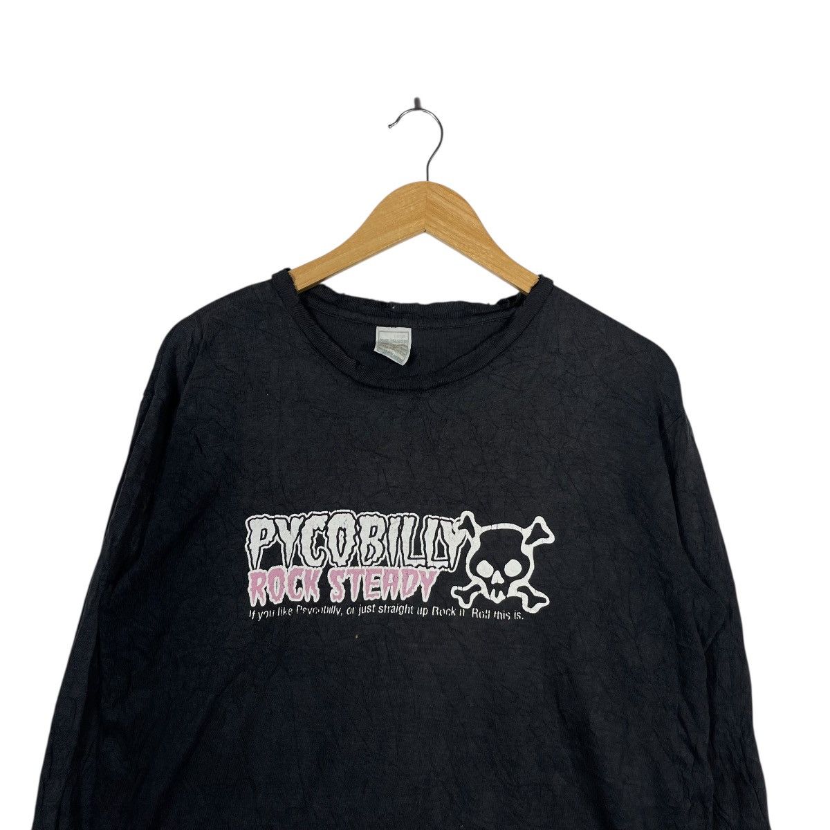 Japanese Brand Japanese Punk Skull Long Sleeve T-Shirt Black Rock Steady Size US L / EU 52-54 / 3 - 2 Thumbnail