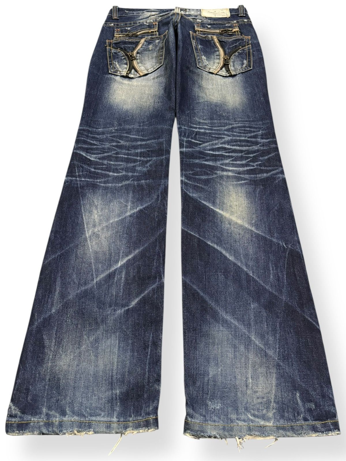 If Six Was Nine Vintage Japanese Brand Lolita Whiskers Distressed Punk Jeans Size US 32 / EU 48 - 1 Thumbnail