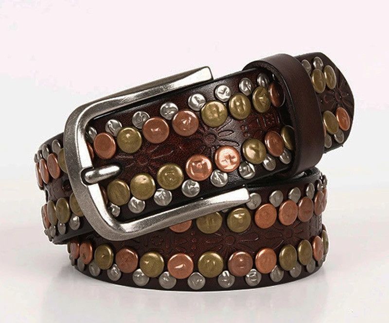 Leather × Vintage Steel Pin Buckle Belt Size ONE SIZE - 1 Thumbnail