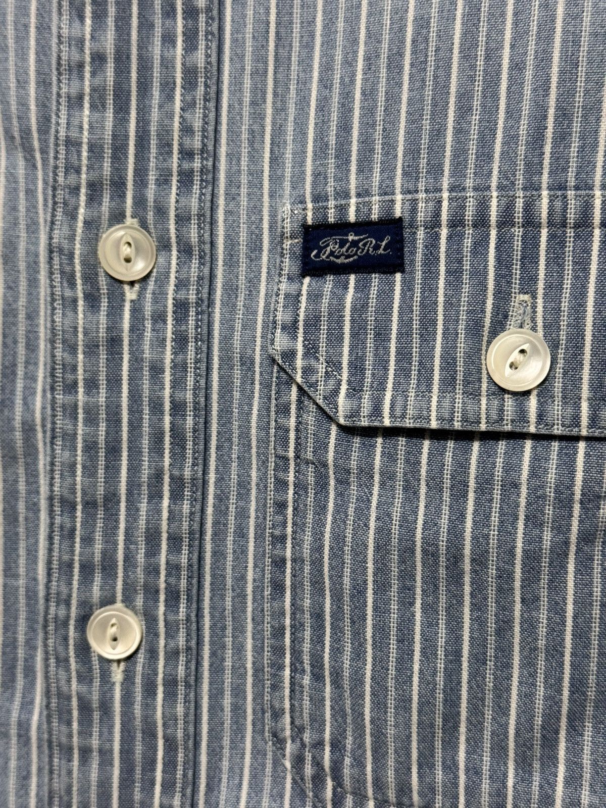 Polo Ralph Lauren 90s Polo Ralph Lauren inspired 30s USN Chambray Chinstrap Size US L / EU 52-54 / 3 - 4 Thumbnail