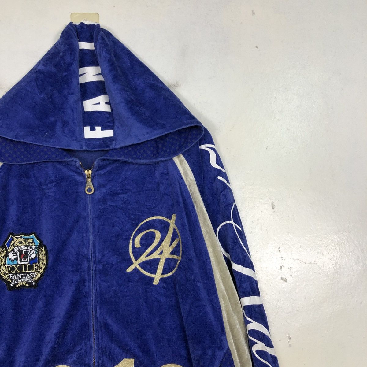 Japanese Brand 📌Zipper Hoodie Sweater 24 Karats Gold Over Print Size US XL / EU 56 / 4 - 8 Thumbnail