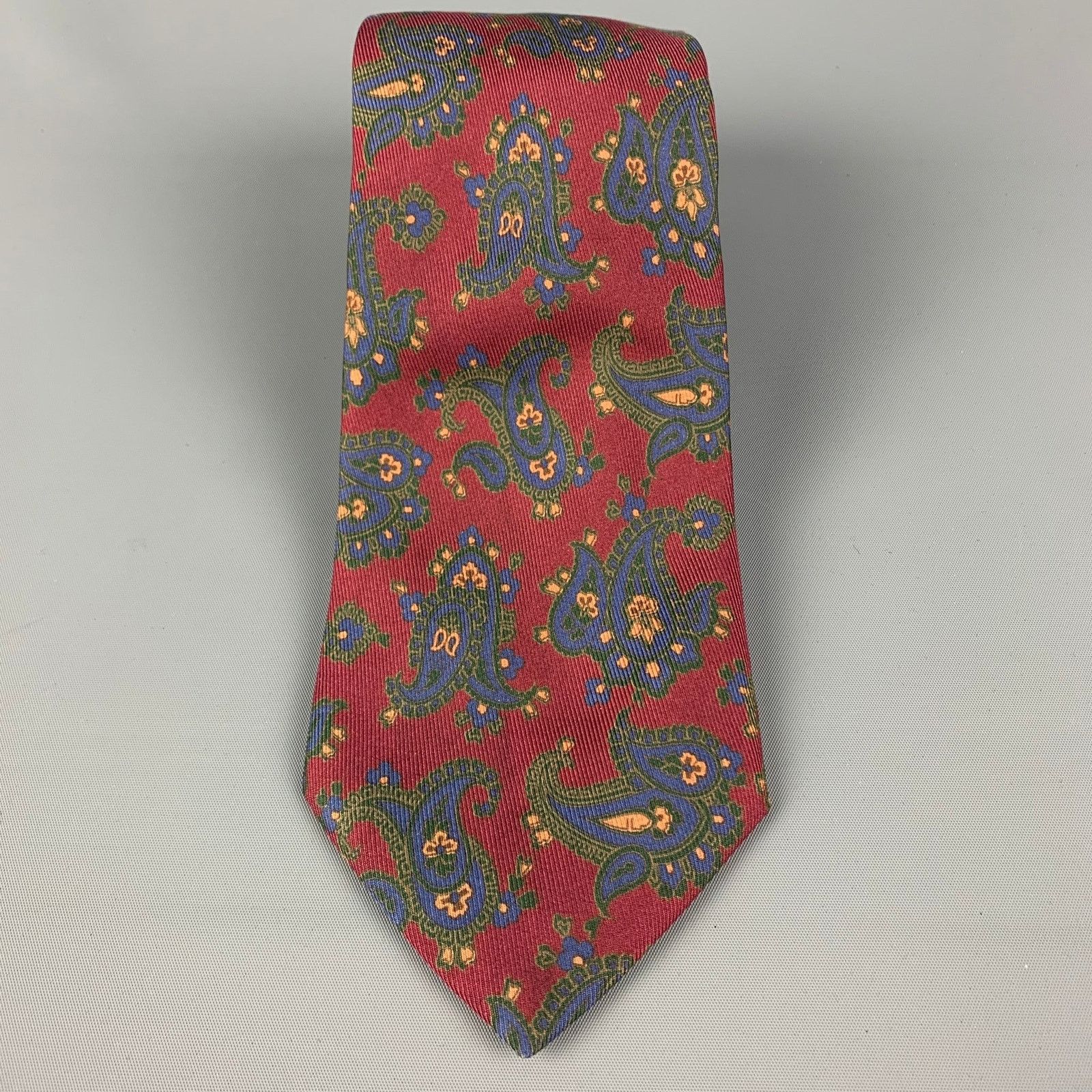 Etro ETRO Burgundy Paisley Silk Tie Size ONE SIZE - 2 Thumbnail