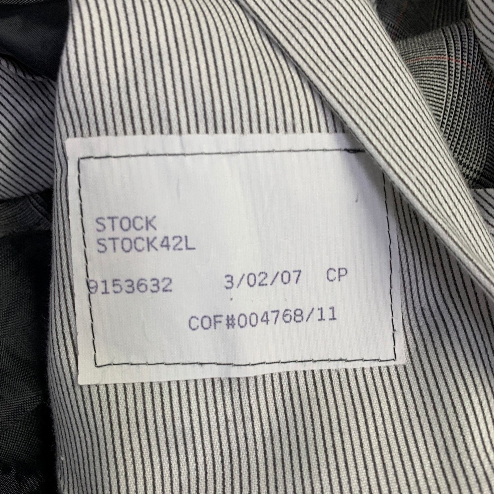Other O'CONNELL'S Long Black White Plaid Wool Notch Lapel Suit Size 42L - 11 Thumbnail