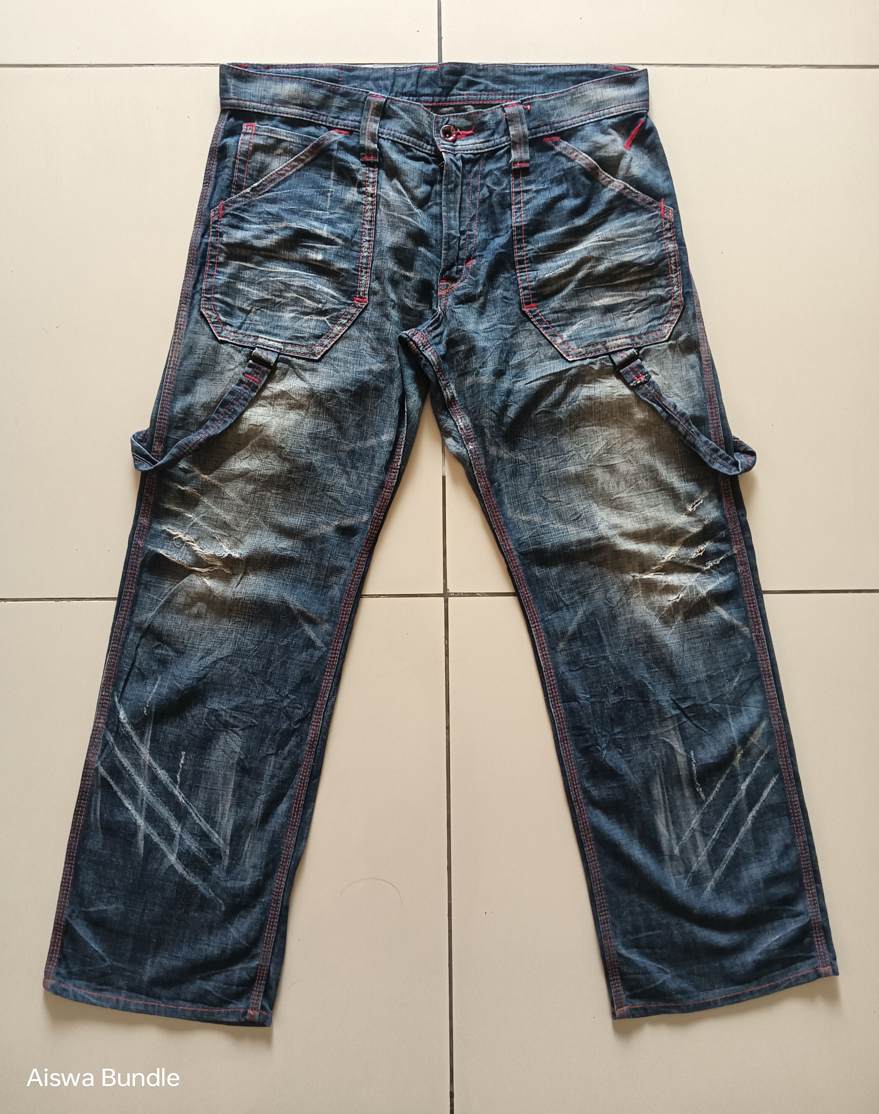 Edwin × Japanese Brand Edwin Blue Trip Distressed Denim Size US 38 / EU 54 - 2 Thumbnail