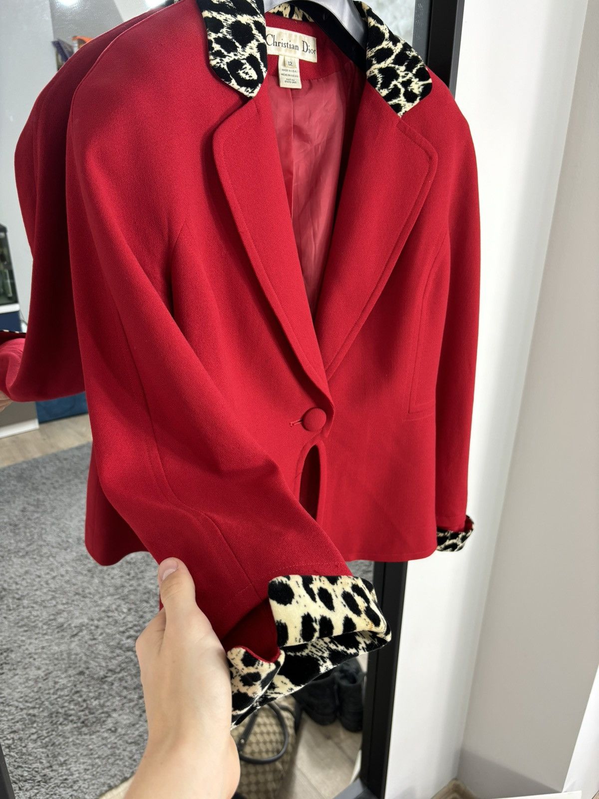 Dior 1990s Vintage Luxury Designer Christian Dior Blazer Jacket Size M / US 6-8 / IT 42-44 - 6 Thumbnail