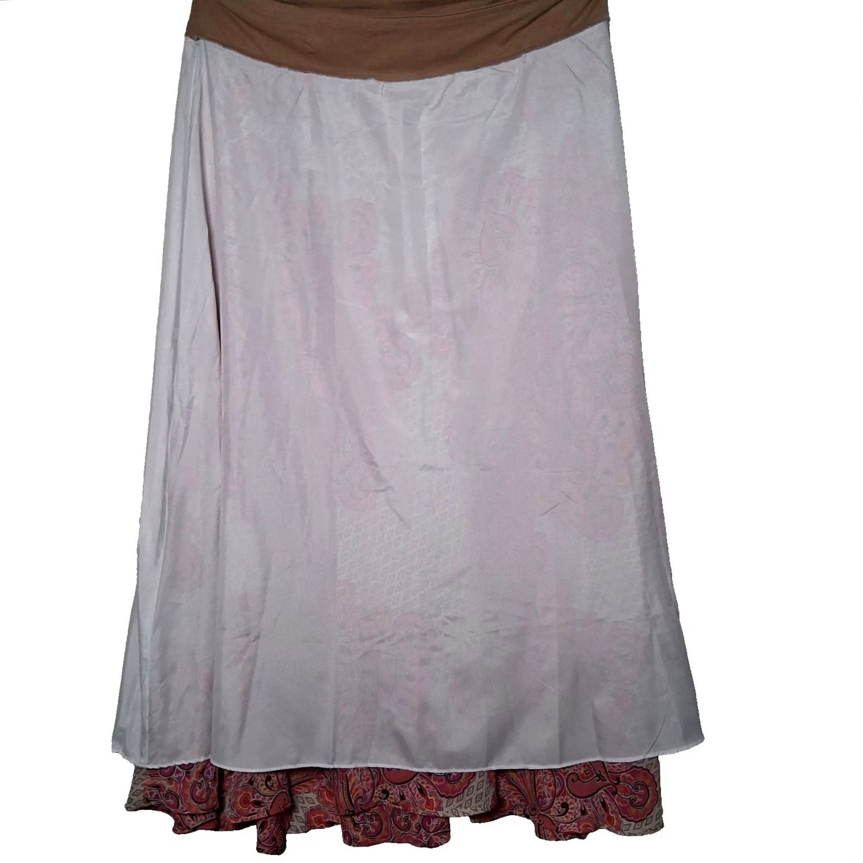 Vintage VINTAGE Jacklyn Smith Maxi Skirt Plus Size 2X Pink Paisley Mandala Boho Hippie Long Skirt Size 40" / US 18 - 4 Thumbnail