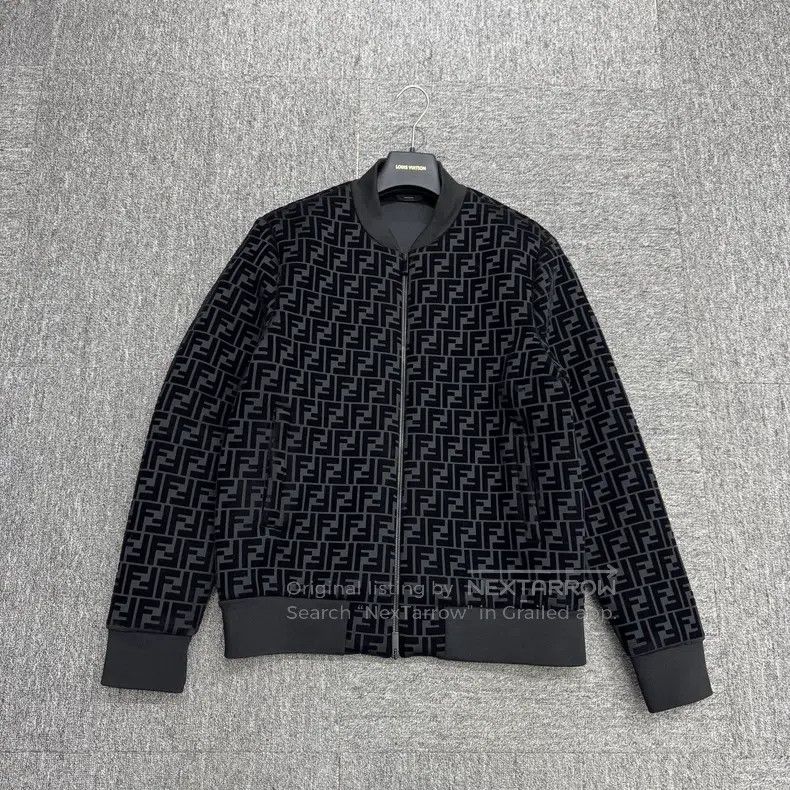 Fendi Fendi Double F full print velvet jacket Size US S / EU 44-46 / 1 - 1 Thumbnail