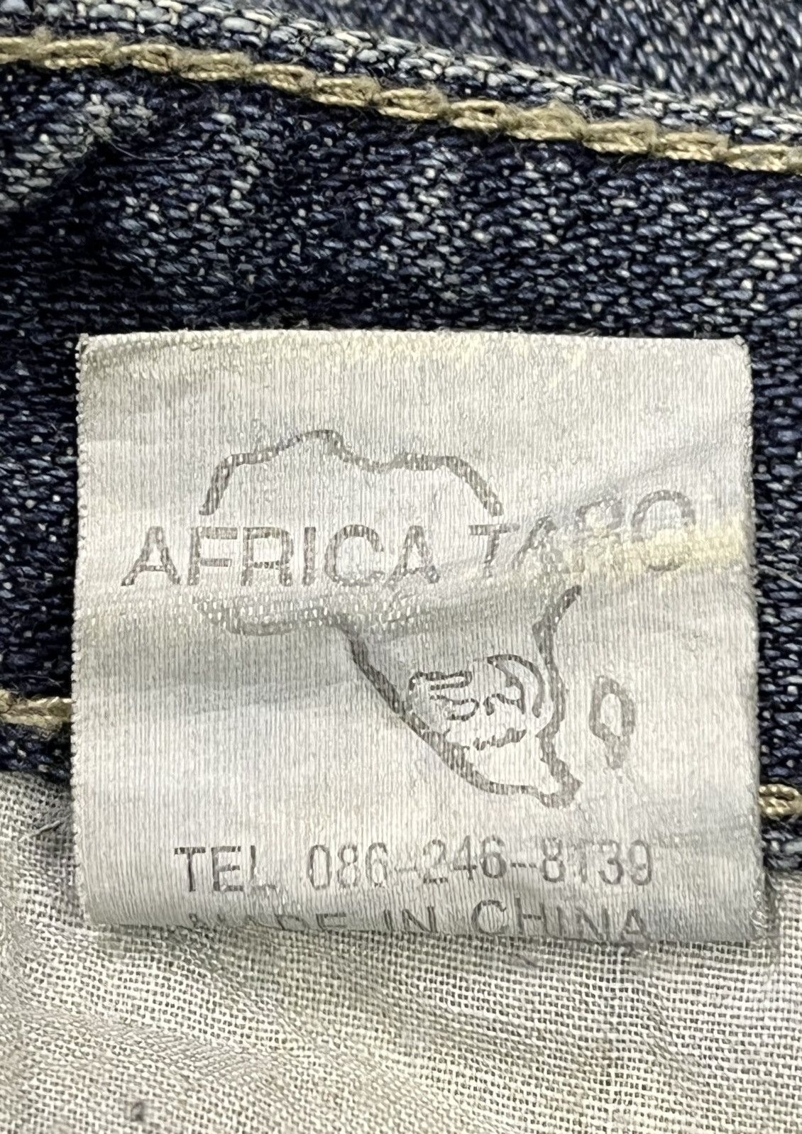 Indigo 🔥90’s AFRICA TARO Punk Whiskered Acid Wash Flare Jeans Size US 29 - 10 Thumbnail