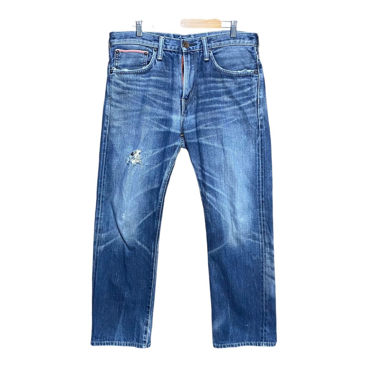 Edwin × Jean Edwin 505 Selvage Denim Distressed Jeans Size US 30 / EU 46 - 1 Thumbnail