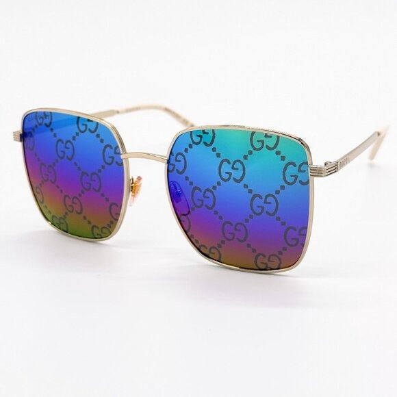 Gucci NEW GUCCI SUNGLASSES GG0802S 004 GOLD WOMEN EYEWEAR GUCCI Size ONE SIZE - 4 Thumbnail